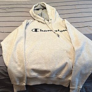 Champion Men's Light Gray Hoodie